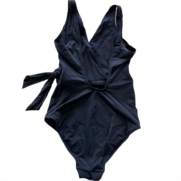 Jets by Jessika Allen Women’s One Piece Wrap Bathing Suit in Navy Size 8 - Picture 3 of 5